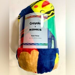 Crayola Crayons Plush Throw NWT